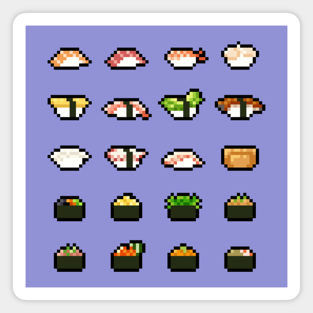 Pixel Sushi Magnet by norinoko